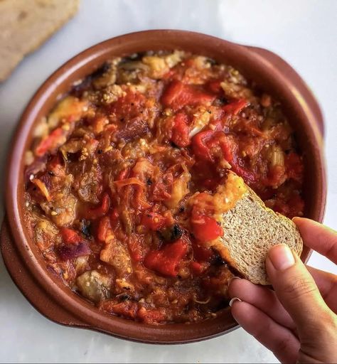 Turkish Eggplant Dip, Turkish Eggplant Recipes, Camping Dips, Turkish Eggplant, November Moodboard, Eggplant Dip Recipes, Turkish Recipe, Turkish Dishes, Vegan Dips