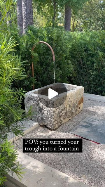 Pittet Architecturals on Instagram: "Turning gardens into works of art with our European reclaimed limestone troughs! 💦   These versatile treasures double as fountains, adding elegance and a touch of history to your outdoor space. Explore their antique charm in our Dallas showroom or browse online.   Your garden transformation starts here! ⛲️" Limestone Trough Fountain, Trough Fountain, Limestone Trough, Limestone Fountain, Garden Transformation, Diy Garden Fountains, Garden Fountains, August 21, Water Feature