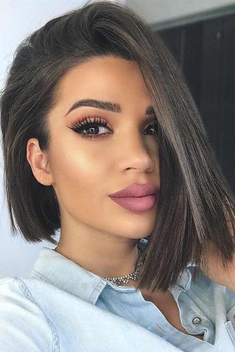 A Line Haircut, Short Dark Hair, Sleek Bob, Vlasové Trendy, Punk Hair, Short Straight Hair, Short Hair Cuts For Women, Womens Haircuts, Hair Wigs