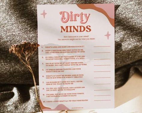 RETRO 70s Bachelorette Game, Dirty Minds Riddle Game, Bachelorette Party Game, Bachelorette Printable, Funny Bachelorette, Hen Party RS 70s Bachelorette Party, 70s Bachelorette, Dirty Bachelorette Party, Hen Games, Mind Riddles, Retro Bridal Showers, Bachelorette Party Game, Gold Bachelorette, Funny Bachelorette