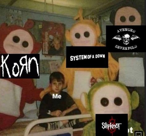 Korn And Slipknot, 90s Metalhead, Slipknot Matching Pfp, Meme Punk, System Of A Down Aesthetic, Numetal Aesthetic, Korn Funny, Korn Aesthetic, System Of A Down Poster