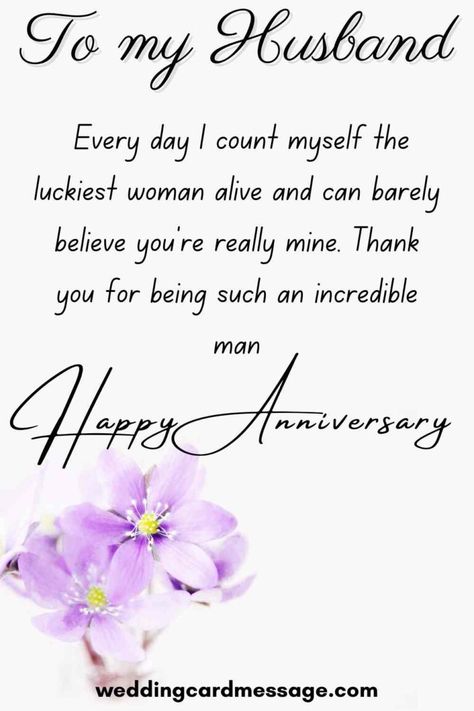 Wish your husband a happy wedding anniversary with these moving, funny and heartfelt wedding anniversary quotes and wishes for a husband | #anniversary #wishes #quotes #husband Quotes On Husband Love, Birth Wishes For Husband, Quotes To Husband On Anniversary, Thanks To Husband Quotes, Engement Anniversary Quotes, Happy Anniversary Hubby Wishes, Fifth Anniversary Quotes, Anivasary Wishes For Husband, Wedding Anniversary Card For Husband