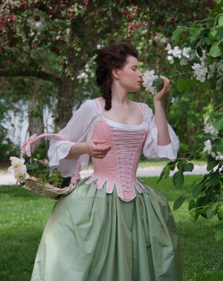 pink stays 18th Century Stays, Ren Faire Outfits, 18th Century Dress, Fair Outfits, 18th Century Costume, 18th Century Clothing, Century Dress, 18th Century Fashion, Period Outfit