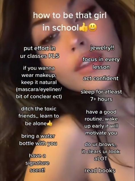 Glow Up Tips For Teens Girls, How To Be Cool In School, How To Look Pretty For School, Nail Ideas For Teens, Back To School Nails For Teens, Outfits For Back To School, School Hairstyles For Teens, Girl Morning Routine, How To Be Healthy