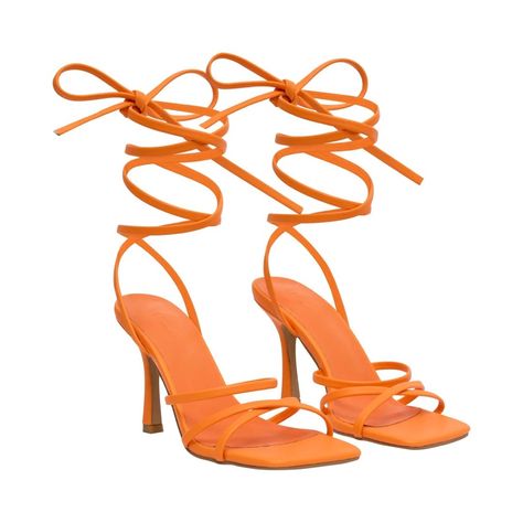 In New Condition Is The Size 39 Orange Prom Heels, Neon Orange Heels, Orange Sandals Heels, Orange Shoes Aesthetic, Candle Advertisement, Burnt Orange Heels, Orange Strappy Heels, Heels Png, Grad Shoes