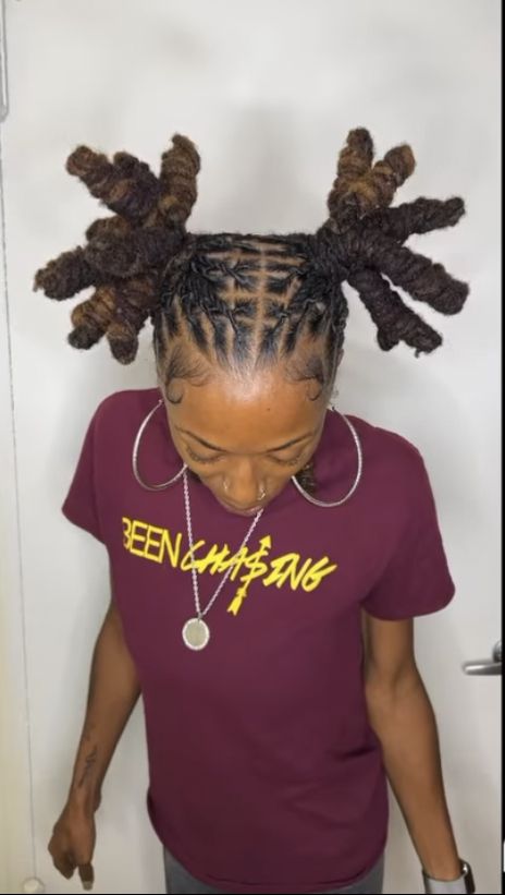 Loc Styles For Short Hair Birthday, Short Loc Styles For Birthday, Half Up Half Down Petal Bun Locs, Loc Pedals On Short Locs, Loc Petals On Short Locs, How To Start Dreadlocks, Two Strand Twist Hairstyles, Natural Hair Short Cuts, Faux Locs Hairstyles