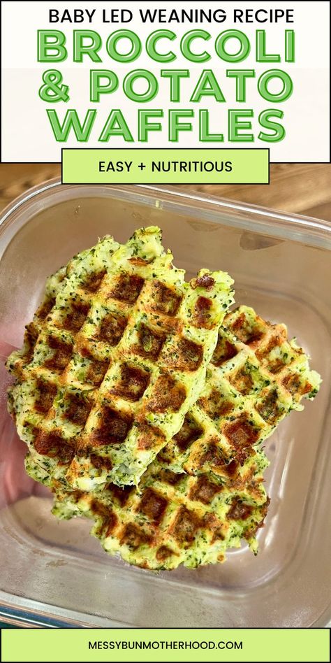 broccoli and potato waffles Baby Led Weaning Daycare Meals, Waffles For Baby, Baby Led Weaning Recipes 6 Months, Baby Weaning Foods, Baby Meal Plan, Daycare Meals, Weaning Foods, Vegetables For Babies, Potato Waffles