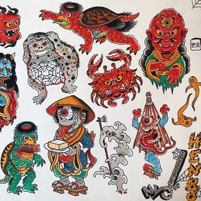 Tattoo uploaded by Henbo | Japanese tattoo flash by Henbo Henning #HenboHenning #Japanese #Irezumi #Japaneseinspired #yokai #mythologicalcreature | 1354223 | Tattoodo Japanese Tattoo Flash, Hannya Maske Tattoo, Raijin Tattoo, Japanese Traditional Tattoo, Small Japanese Tattoo, Hannya Maske, Japanese Irezumi, Traditional Japanese Tattoo Flash, Unique Tattoo Ideas