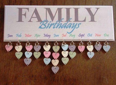 Birthday Reminder Family Celebrations Board, Celebration Board, Family Birthday Board, Birthday Reminder, Cadeau Parents, Family Calendar, Birthday Calendar, Decoration Photo, Garden Architecture