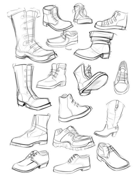 Shoe Reference Photo, Combat Boots Drawing Reference, How To Draw Boots Front View, Shoe Reference Drawing, Boots Reference Drawing, How To Draw Shoes Front View, Shorts Drawing Reference, Shoes Reference Drawing, Shoe Drawing Reference