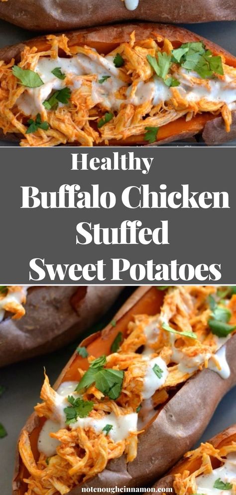 Stuffed Buffalo Chicken Sweet Potato, Buffalo Stuffed Sweet Potato, Buffalo Chicken Baked Sweet Potato, Buffalo Chicken Sweet Potato Boats, Buffalo Chicken Sweet Potato Crock Pot, Buffalo Chicken Sweet Potato Bowl, Buffalo Chicken Stuffed Potatoes, Chicken With Sweet Potatoes Recipes, Buffalo Chicken Sweet Potato Casserole