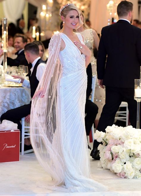 Paris Hilton Wedding, Hilton Wedding, Princess Grace Kelly, Plum Dress, Weddings By Color, Long Sleeve Gown, Princess Grace, Nicole Richie, Mothers Dresses