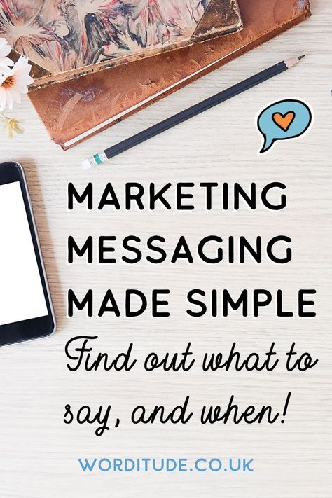 Wondering what to say in the online marketing for your business? Take a look at my course Say What When for key marketing messaging examples when marketing your online business - from social media marketing and email marketing to website messaging. Catchy Words, Marketing Message, Text Message Marketing, Sms Message, Online Business Marketing, What To Say, Say What, Professional Development, Text Messages