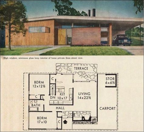 Modern Ranch House Plans, Sears House, Mid Century House Plans, Mid Century Modern Ranch, Mid Century Modern House Plans, Modern Ranch House, Floor Plans Ranch, Mid Century Ranch, Modern Floor Plans