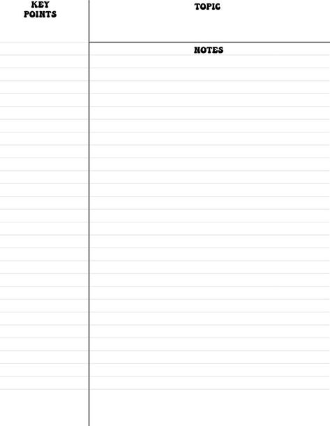 Cornell Note Taking Template, Cornell Notes Template Word, Note Taking Template, College Note Taking, Printable Calendar Pages, Cornell Notes Template, Nursing Study Guide, School Template, Cornell Notes