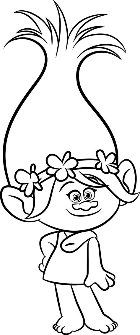 Bring Home Happy with DreamWorks Trolls | Family Movie Night Ideas — Tiaras & Tantrums Trolls Cartoon, Trolls Coloring Pages, Trolls Coloring, Pintar Disney, Poppy Coloring Page, Frozen Coloring Pages, Princess Poppy, Poppy And Branch, Cartoon Coloring