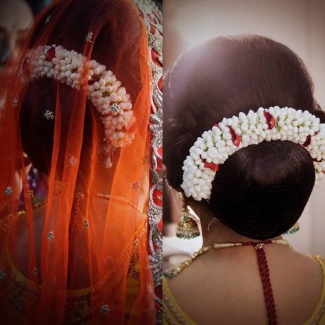 The perfect traditional updo ! #indian #hairstyle #withflowers #bun #longhair #shorthair #bridal #simple #reception #engagement Meli Musugu, Hair Bun For Wedding, Traditional Updo, Bun For Wedding, Neat Bun, Qabool Hai, Simple Reception, Wedding Hairdo, Sleek Braid