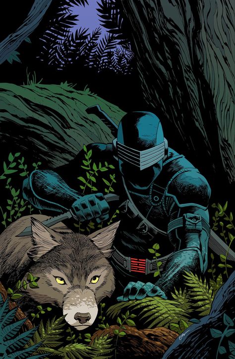 GI Joe: A Real American Hero #301 [Image] | Textless variant cover by Ethan Young Snake Eyes Gi Joe, Gi Joe Cartoon, Gi Joe Characters, Gi Joe Cobra, Anime Friendship, Shadow Warrior, Marvel Comics Wallpaper, Snake Eyes, Superhero Characters