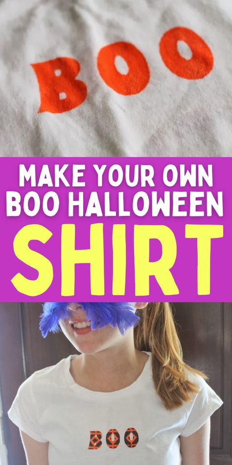 Simple DIY shirt for Halloween. How to make a cute homemade Halloween shirt. Simple DIY shirt for Halloween. Spooky Shirt Ideas, Black Fabric Paint, Sublimation Shirts, Sublimation Shirt, Paint Shirts, Quick Crafts, Homemade Halloween, White Tee Shirts, Sublime Shirt