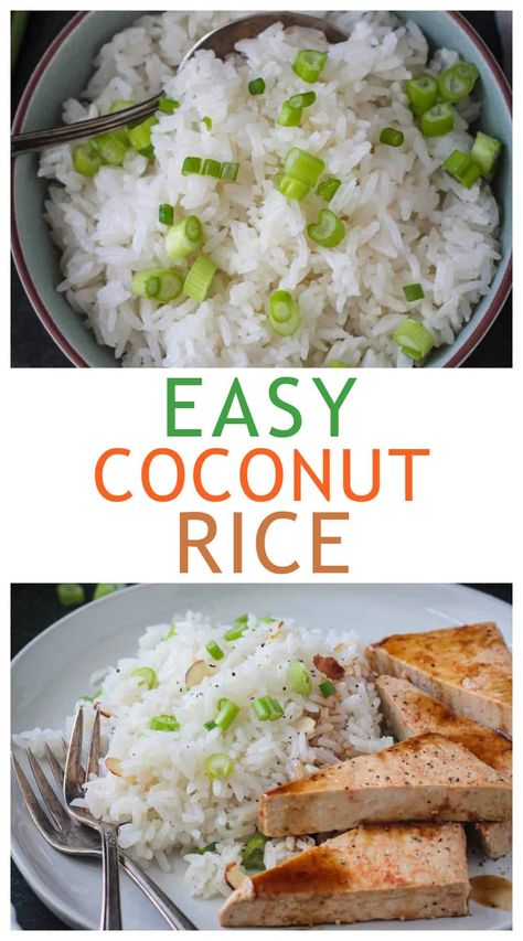 Easy Coconut Jasmine Rice Easy Coconut Rice, Coconut Jasmine Rice, Coconut Rice Recipe, Creamed Rice, Best Curry, Rice Side, Broiled Fish, Low Calorie Dressing, Coconut Rice