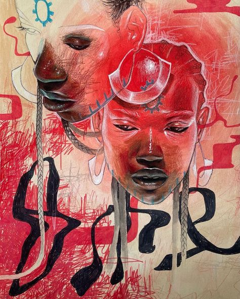 Big Painting, Surrealist Art, Arte Aesthetic, Arte Grunge, Colour Paper, Kunst Inspiration, Afrocentric Art, Art Exhibit, Red Sun