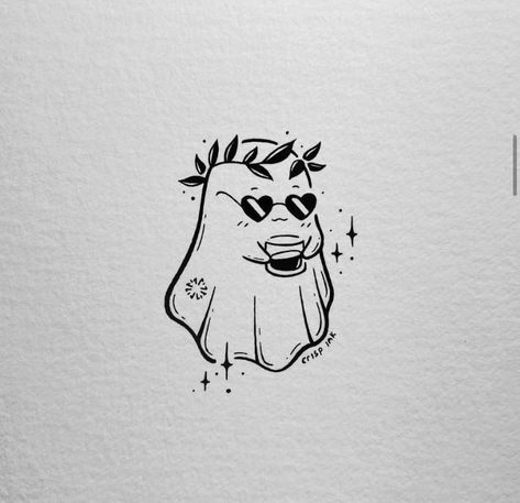 Goth Tattoo, Ghost Tattoo, Cute Easy Doodles, Perfect Tattoo, Bff Tattoos, Cute Little Tattoos, Spooky Tattoos, Minimalist Tattoos, Art Manga