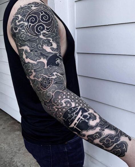 Arm Tattoos Japanese, Japanese Forearm Tattoo, Are Tattoos, Black Sleeve Tattoo, Full Sleeve Tattoo Design, Tattoo Inspiration Men, Tattoo Prices, Irezumi Tattoos, Forearm Tattoo Women