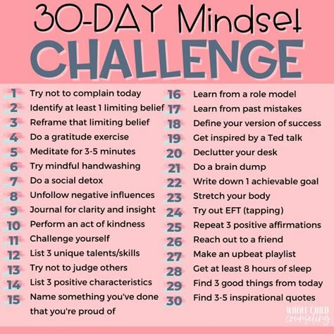 30 Day Positive Thinking Challenge, Mindset Challenge 30 Day, Challenges For Myself, Change In 30 Days, How Can I Change My Personality, 31 Day Health Challenge, 30days Challenge Life, 30 Days Diy Challenge, 2024 Change Yourself