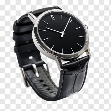 a silver black watch silver timepiece elegant wristwatch timepiece png Watch Png, Transparent Image, Black Watch, Png Transparent, Silver Watch, Png Image, Time Piece, Wrist Watch, Free Download