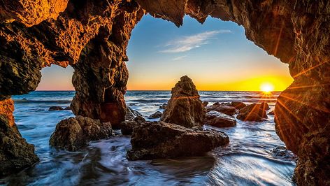 HD wallpaper: natural arch, malibu, california, malibu beach, united states | Wallpaper Flare Lock Screen Picture, Strand Wallpaper, Change Wallpaper, Waterfall Wall, Malibu Beaches, Ocean Wallpaper, Fine Art Landscape, Beach Wallpaper, Photos Hd