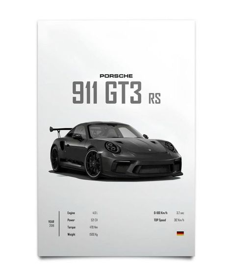 Poster For Room Decor, Porsche Gtr, Poster For Room, Porsche Gt2 Rs, Poster Room Decor, Auto Poster, Cars Room, Business Poster, Cool Car Drawings