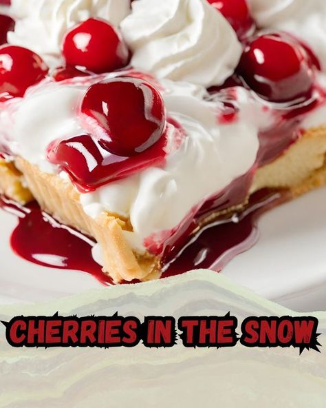 Cherries In The Snow Recipe, Twix Cheesecake Recipe, Sweet Banana Bread Recipe, Stuffing Balls Recipe, Patty Melt Recipe, Cherries In The Snow, Snow Recipe, Sweet Banana Bread, Caramelized Onions Recipe