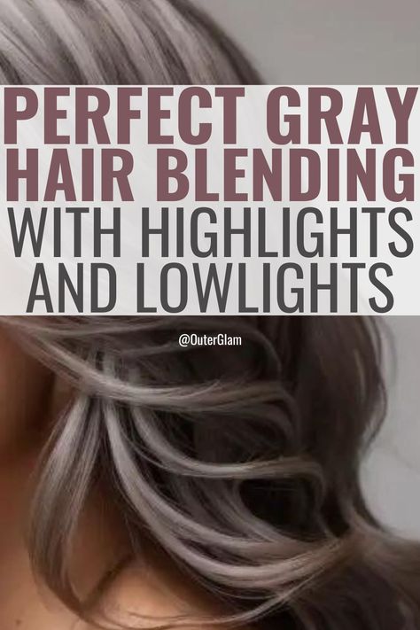 Whether you're embracing your natural gray or considering a new look, this article is for you. If you want to achieve the perfect blend of gray hair with highlights and lowlights, this is the information you need. Discover expert tips and techniques to achieve a stunning and natural-looking hairstyle that complements your unique style effortlessly. Natural Grey Highlights, Gray And Brown Highlights, Hair Color For Gray Hair Highlights, Natural Gray Highlights, Hair Colors For Blending Gray, Transitioning From Brown To Grey Hair, Brown Hair With Highlights To Blend Gray, Ash Brown Grey Highlights, Dark Blonde Gray Hair Color Ideas