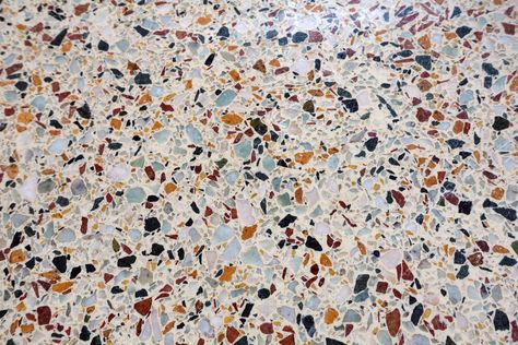 Terrazzo Floors Living Room, Outdoor Terrazo Floor, Terrazzo Flooring Office, Poured Terrazzo Floor, Terrazzo Pool Deck, Kitchen With Terrazzo Floors, Terrazo Floor Living Room, Terrazzo Flooring Outdoor, Terazzo Floor Interior