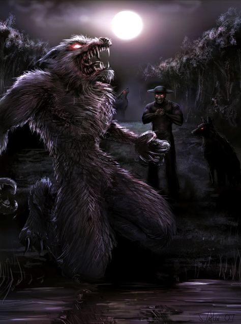 werewolf commission by dypsomaniart on DeviantArt Werewolf Drawing, Bark At The Moon, Alpha Wolf, Werewolf Art, Vampires And Werewolves, Classic Monsters, Creatures Of The Night, Bad Wolf, Wolf Dog