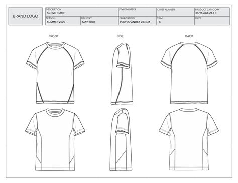 Apparel Tech Pack, Clothing Tech Pack, Tech Pack Fashion, Mens Sportswear Fashion, Custom Sports Shirts, Fashion Sketch Template, T Shirt Sewing Pattern, Sports Wear Fashion, Flat Drawings