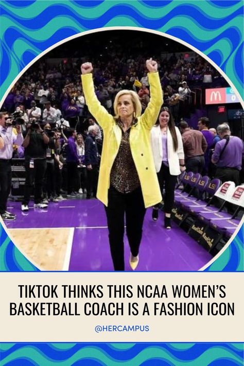 Here’s what to know about Kim Mulkey, the NCAA women’s basketball coach and former player whose outfits are going viral in TikTok videos, as viewership in college women’s sports increases. Basketball Coach Outfit Women, Coach Outfits Sports, Basketball Coach Outfit, Coaching Outfits, Kim Mulkey, Coach Outfits, Competition Outfit, Team Associated, Louisiana Tech