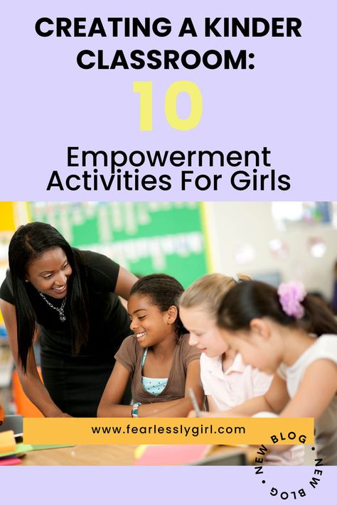 Start the school year right with these 10 empowerment activities designed to create a kinder, more inclusive classroom for girls. Boost self-esteem, teamwork, and leadership with these educator-approved strategies! #GirlsEmpowerment #ClassroomActivities #InclusiveEducation #BackToSchool Empowerment Activities, Inclusive Classroom, Self Esteem Activities, Inclusive Education, Inclusion Classroom, Activities For Girls, Girls Support Girls, School Tips, Self Empowerment