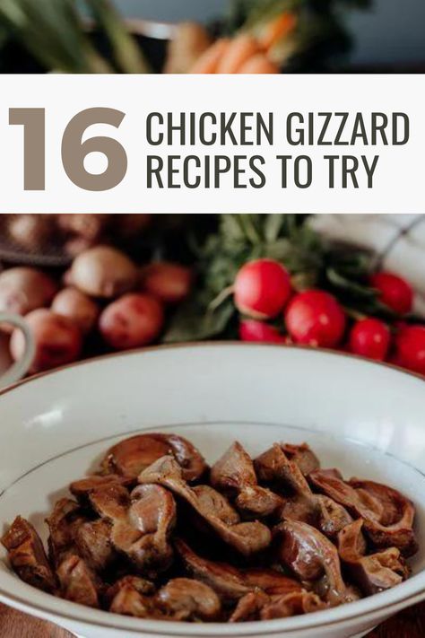 Chicken Gizzards In Bowl, 16 Recipes Waiting For You To Try Chicken Gizzard Recipe Puerto Rican, How To Fry Chicken Gizzards, Chicken Liver And Gizzards Recipe, Grilled Chicken Gizzards, Hearts And Gizzards Recipe, How To Cook Giblets, Chicken Gizzards And Rice Recipe, Crockpot Chicken Gizzards, Recipes For Chicken Gizzards