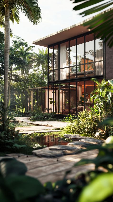 Tropical Garden Homes Paradise View Tropical Home Exterior, Garden Homes, House Models, Tropical House Design, Tropical Home, House Design Exterior, House Essentials, Tropical House, Home Exterior