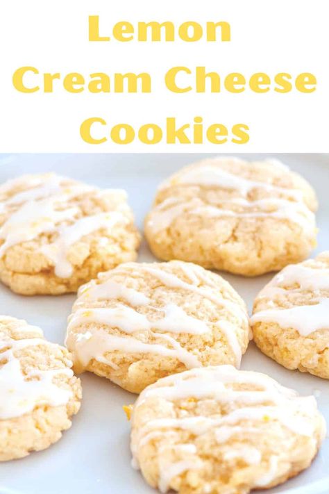 Cool and refreshing lemon cookies get a tangy boost from the cream cheese you whip in with the butter. There’s nothing that beats the flavor of a lemony cookie that tastes like summer. If you’re planning to whip up something sweet to treat yourself, or just need a little pick-me-up on a hard day, these lemon cream cheese cookies are the best! #lemoncookies #lemoncreamcheesecookies Lemon Cream Cheese Cookies, Lemon Cream Cheese Bars Recipe, Cheese Cookies Recipe, Cookies With Icing, Healthy Cream Cheese, Lemon Cream Cheese Bars, Cream Cheese Cookie Recipe, Coconut Flour Cookies, Lemon Pie Filling