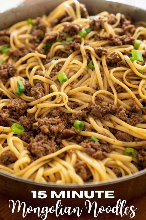 Easy Dinner Recipes For Family With Beef, Beefy Ramen Noodle Skillet, Ground Beef Recipes With Spaghetti Noodles, Spaghetti Hamburger Recipes, Ground Beef Asian Stir Fry, Spicy Szechuan Noodles With Beef, Spicy Schezwan Noodles With Beef, Ground Beef And Rice Noodles, Ground Beef Linguine Recipes