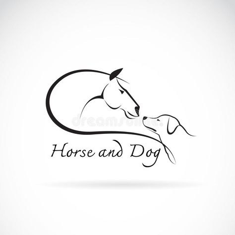 Horse And Dog Drawing, Equine Logo Design, Equine Logos, Cat With Heart, Horse And Dog, Dog Breed Art, Chicken Logo, Water Logo, Farm Logo