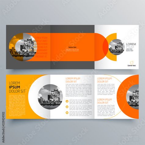 Stock Image: Brochure design, brochure template, creative tri-fold, trend brochure Creative Brochure Layout, Personal Website Design, Leaflet Template, Brochure Design Layouts, Geometric Graphic Design, Brochure Design Creative, Brochure Design Layout, Corporate Brochure Design, Trifold Brochure Design