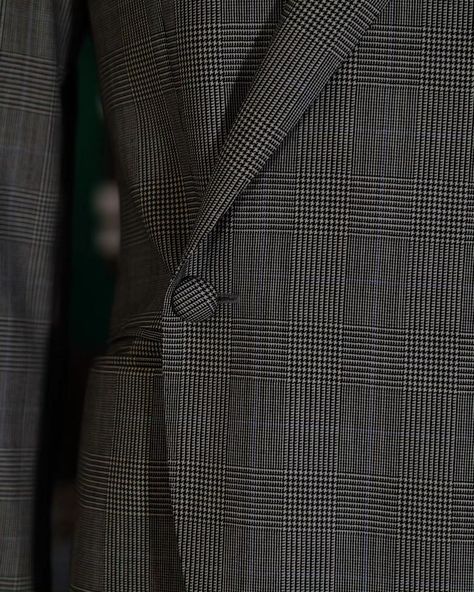 Grey Oblique Glen Checks Suit . . . . . Made In Made Suits Milano Cut Fabric made in @standeven1885 Suit Stitching, Check Suit, Suiting Fabric, Check Design, Classic Suit, Cheque Design, Suit Fabric, Checks, Grey