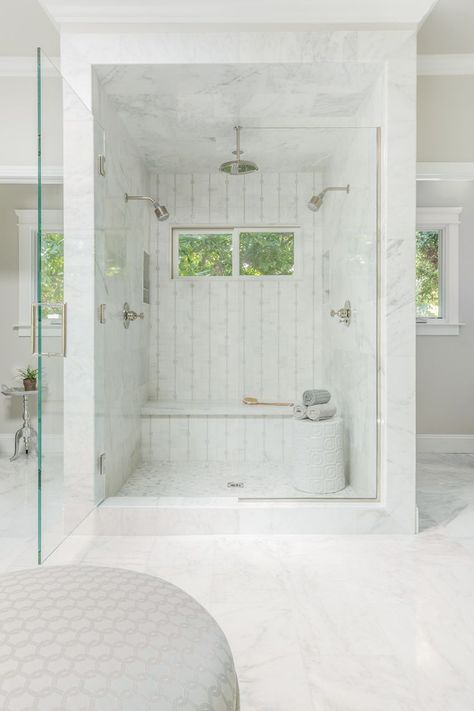 Shower Room Design Ideas, Double Shower Heads, Walk In Shower Designs, Bathroom Shower Heads, Double Shower, Master Shower, Rooms Ideas, Trendy Bathroom, Shower Remodel