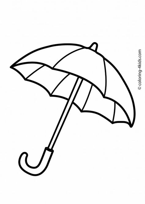 Umbrella Drawing For Kids, Drawing Of Umbrella, Umbrella Template, Umbrella Coloring Page, Umbrella Cartoon, Umbrella Drawing, Spring Coloring Pages, Umbrella Art, Art Style Inspiration