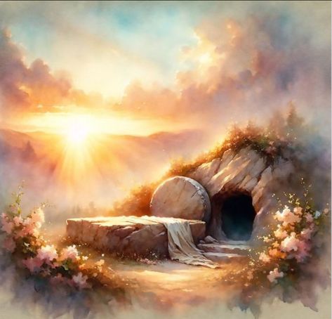 Resurrection Artwork, Jesus Resurrection Pictures, Lds Pictures, Jesus Tomb, Church Backgrounds, Jesus Wall Art, Christian Quotes Wallpaper, Jesus Artwork, Pictures Of Christ