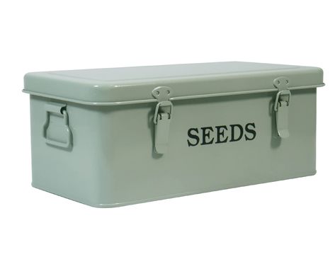 Soil Storage Container, Garden Seed Organizer, Garden Seed Storage, Seed Storage Organization, Seed Packet Display, Seed Organizer, Envelope Storage, Small Garden Tools, Metal Storage Containers