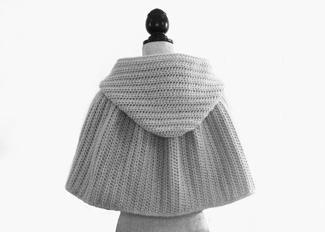 Crochet Pattern Hooded Cape Small Medium Large X Large - Etsy Australia Crochet Capelet Free Pattern, Crochet Hooded Cape, Crochet Cloak, Hooded Cape Pattern, Cape Au Crochet, Medieval Cape, British Terms, Crochet Cape Pattern, Cape Crochet